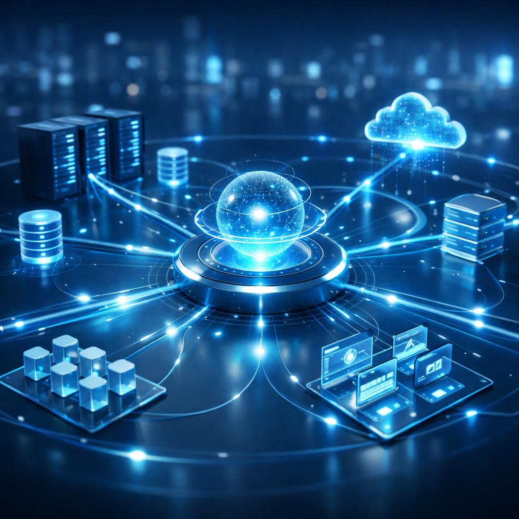 Yapay zeka otomasyon sistemi 3D görsel